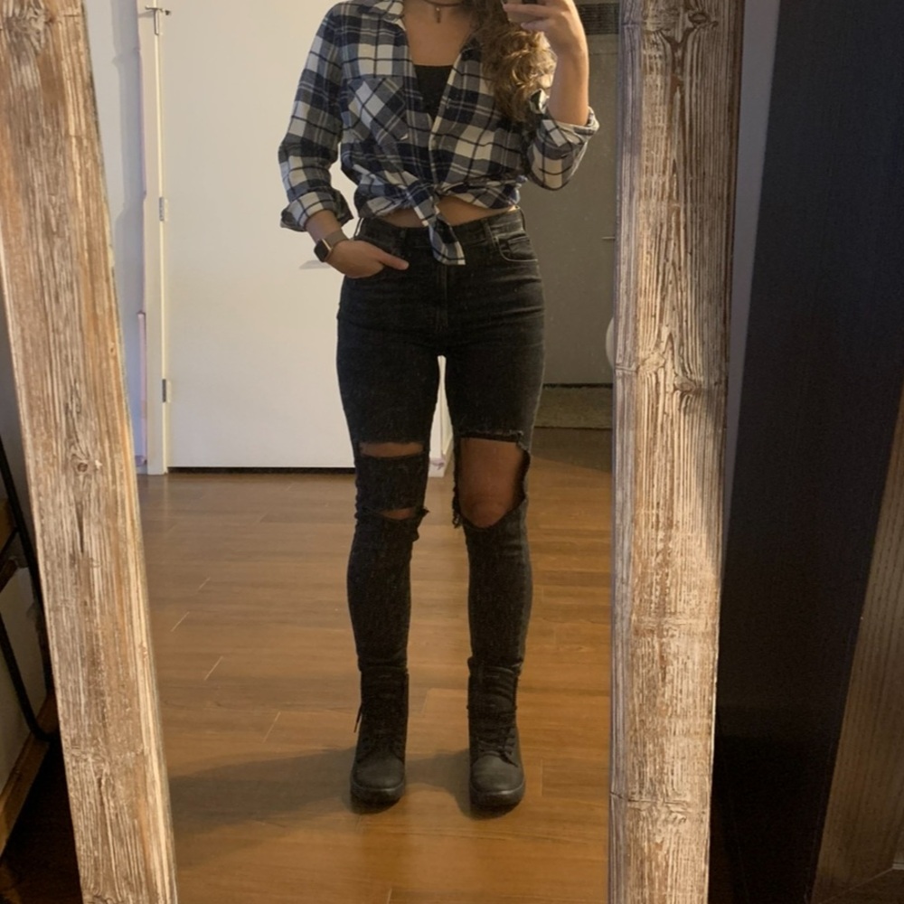Levi's Black Ripped Skinny Jeans